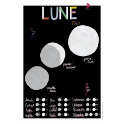 Calendrier lunaire 2024 - noir