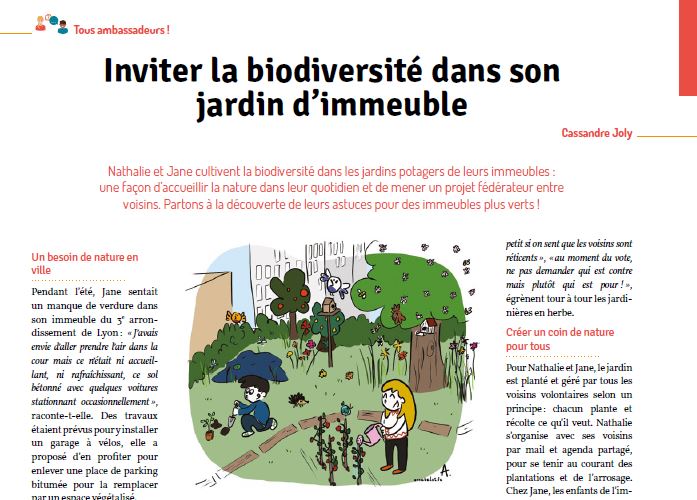 Inviter la biodiversité en ville ! Illustration #3 pour le défi Tous Ambassadeurs !
